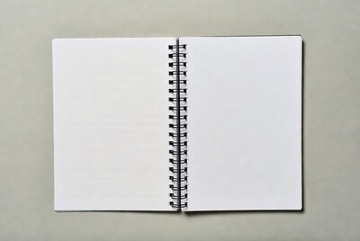 Open Spiral Notebook Blank Pages