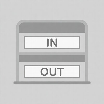 IN OUT sign illustration