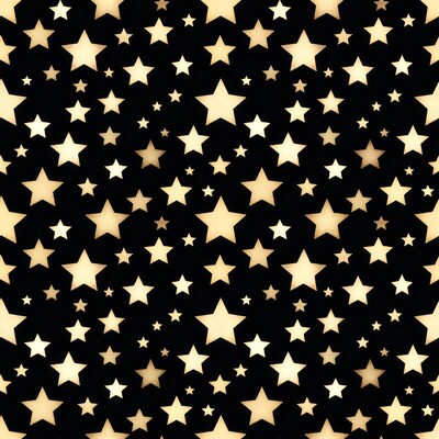 Golden Stars on Black Background