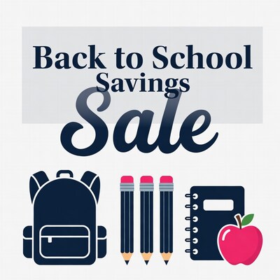 Back to School Savings Sale Illustration