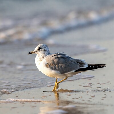 Seagull standing on beach