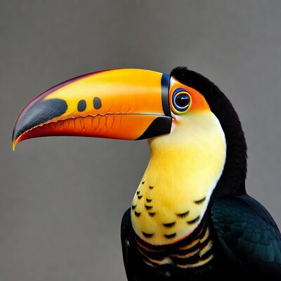 Colorful Toucan Bird Closeup