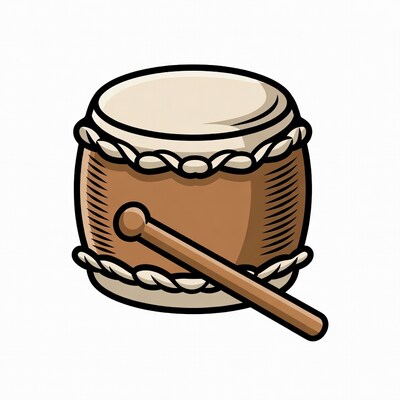 Taiko Drum with Drumstick