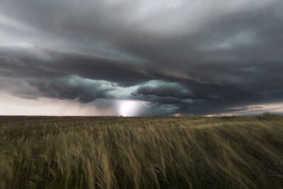 Lightning Storm Over Wheat Field