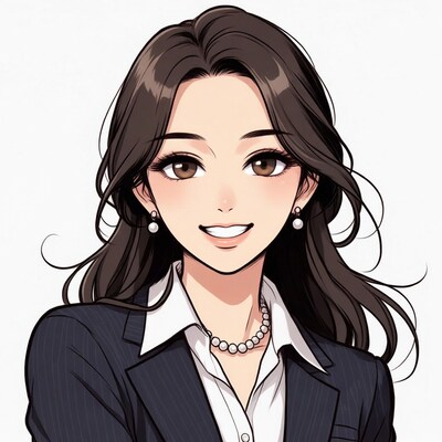 Smiling Asian woman in business suit