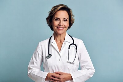 Smiling female doctor with stethoscope