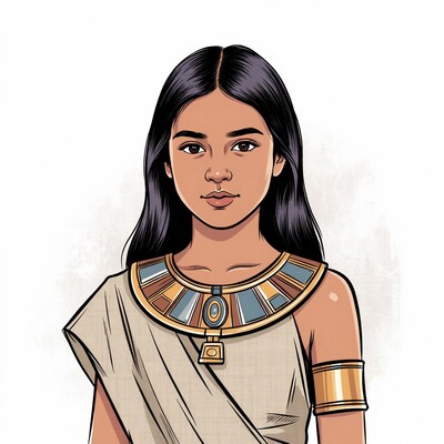 Egyptian girl in ancient attire