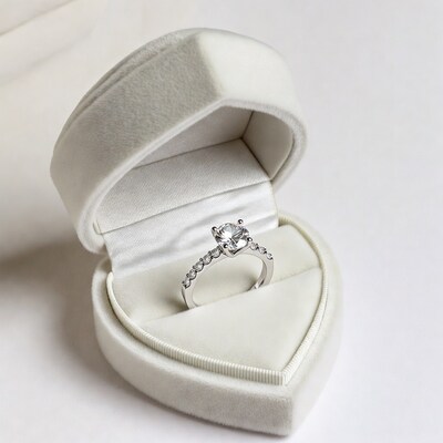 Diamond Engagement Ring in White Box