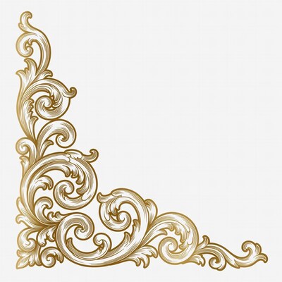 Gold Ornate Corner Border