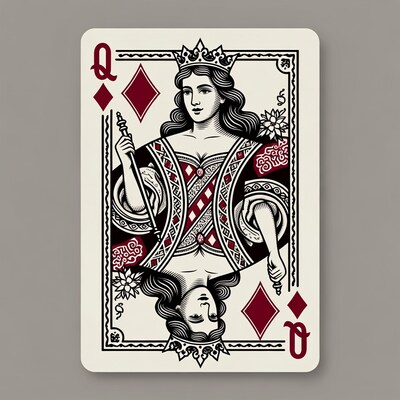Queen of Diamonds Playing Card