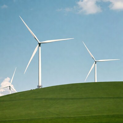 Wind Turbines on Green Hill