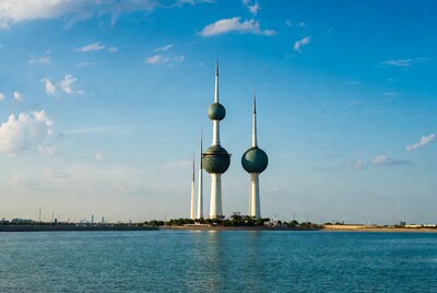 Kuwait Towers over Persian Gulf
