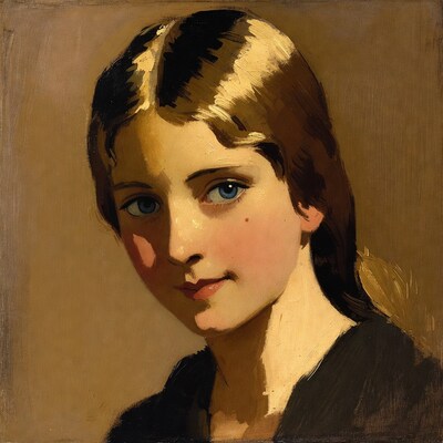 Girl with blue eyes portrait