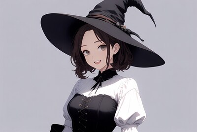 Anime girl in witch hat
