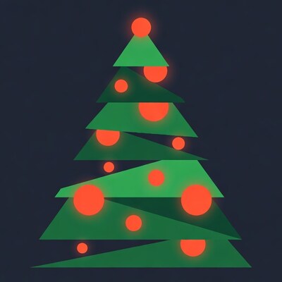 Glowing Green Christmas Tree