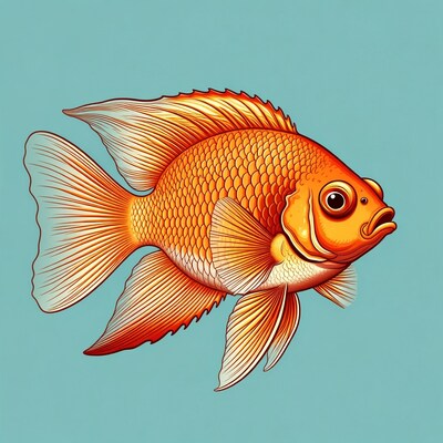 Orange Goldfish Illustration