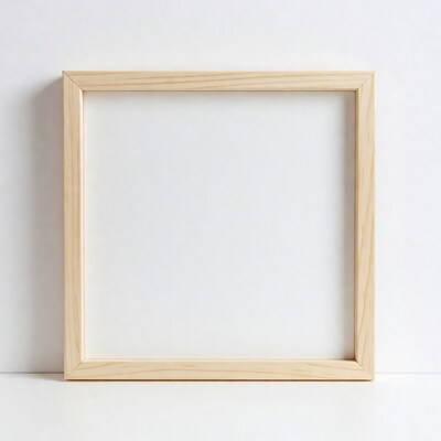 Empty Wooden Picture Frame