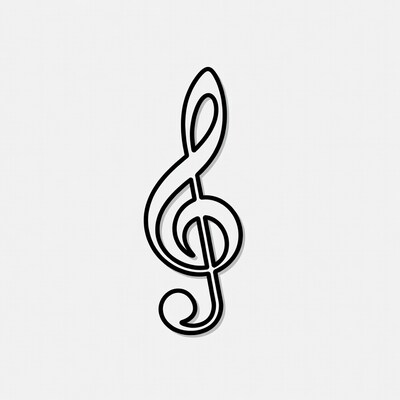 Treble Clef Outline