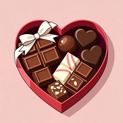 Heart-shaped box of chocolates