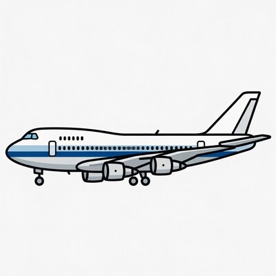 Boeing 747 airplane illustration