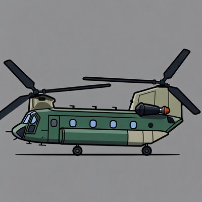 CH-47 Chinook Helicopter Illustration