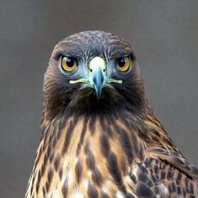 Closeup red-tailed hawk portrait