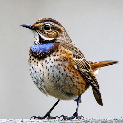 Eastern Bluebird standing on rock