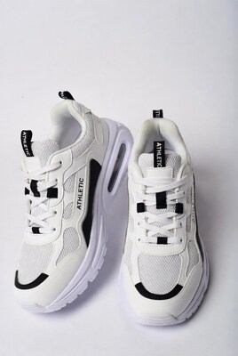 White Athletic Sneakers Pair