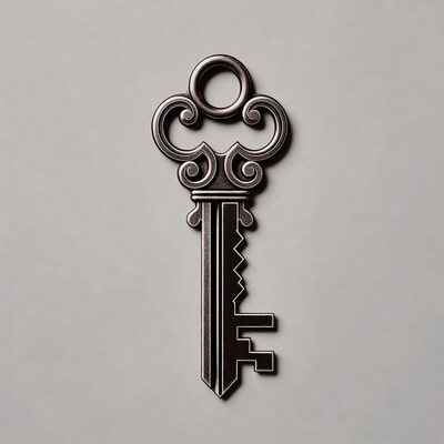 Vintage Ornate Metal Key