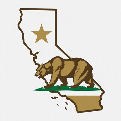 California Bear Flag Illustration