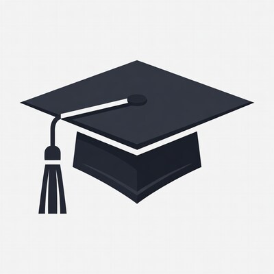 Black graduation cap illustration