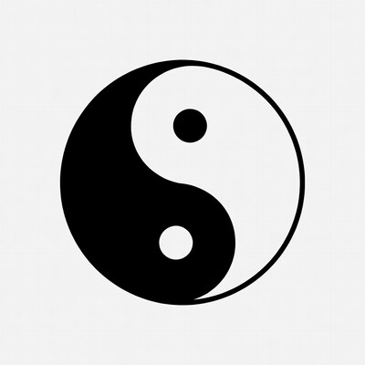 Black and White Yin Yang Symbol