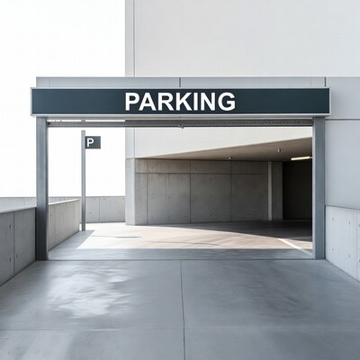 Empty Parking Garage Entrance