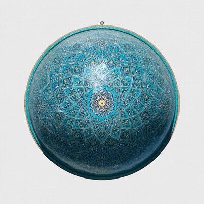 Blue Persian Tile Globe Ornament