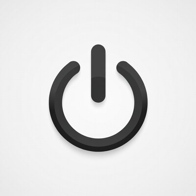 Black Power On/Off Icon