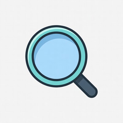 Blue Magnifying Glass Icon