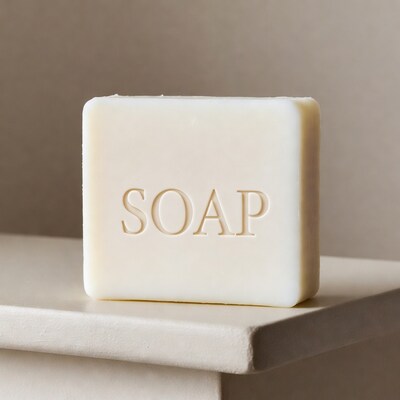 White SOAP Bar on Table