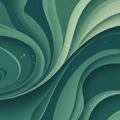 Abstract Green Wave Illustration
