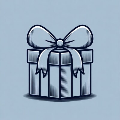 Gift box with bow illustration