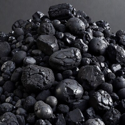 Pile of black coal chunks