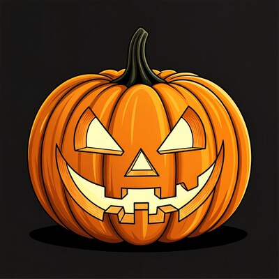 Jack-o-lantern pumpkin illustration