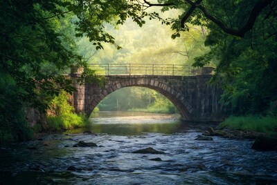 Stone Arch Bridge over Forest River
