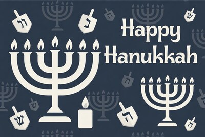 Happy Hanukkah Menorah Illustration