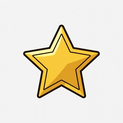 Golden star illustration