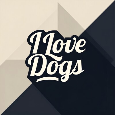 I Love Dogs Typography