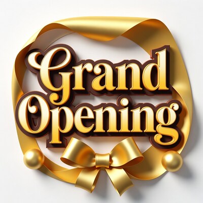 Grand Opening Gold Ribbon Banner