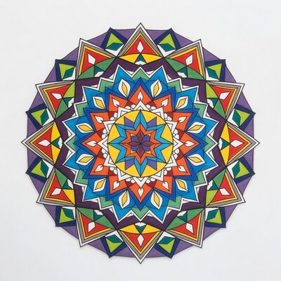 Colorful Mandala Geometric Design