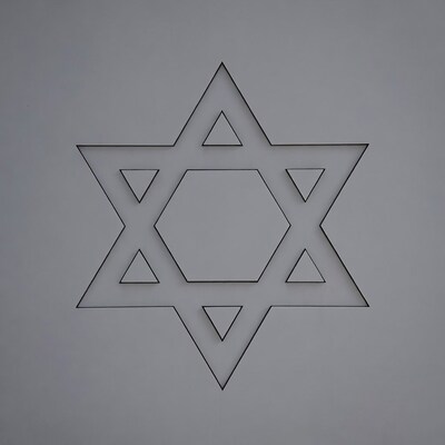 Gray Star of David Symbol