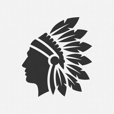 Native American Chief Profile Silhouette