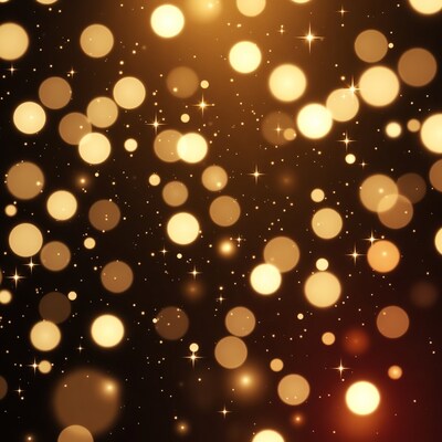 Golden Bokeh Lights Background